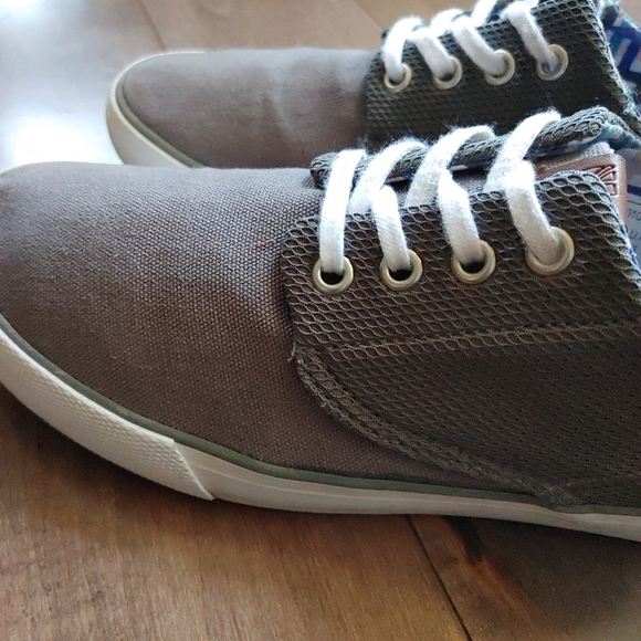 Ben Sherman Mens Gray Canvas Casual lace shoes 8.5 - Picture 4 of 8